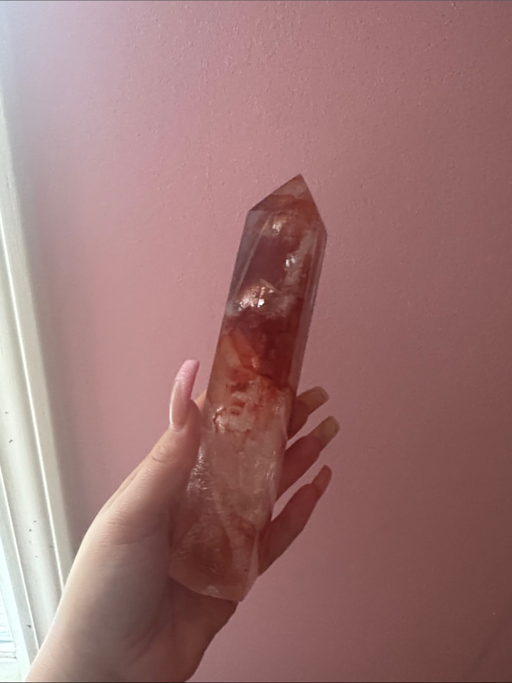 Red Crystal Point Decorative Accent